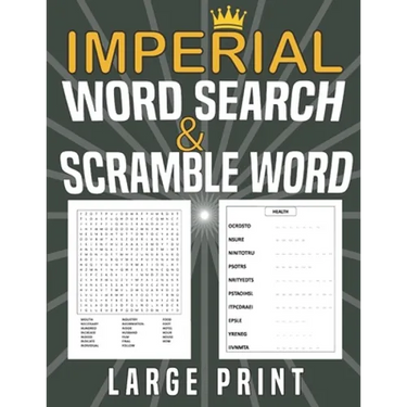 Imperial Word search and Scramble word large print: puzzles Word search grid with 1200 Words for searching and scrambled word, Gift for adults or teen