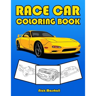 Race Car Coloring Book: Car Coloring Books for Kids Ages 4-8
