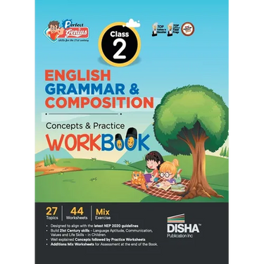 Perfect Genius Class 2 English Grammar & Composition Concepts & Practice Workbook Follows NEP 2020 Guidelines