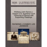 Wolberg (John Byron) V. Oregon U.S. Supreme Court Transcript of Record with Supporting Pleadings
