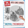 Animal Friendship: New Kind Of Stress Relief Coloring Book For Kids And Adults love Animals with Fun and Easy - Dots Lines Spirals Style