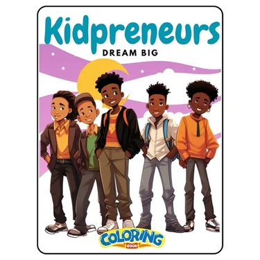 Kidpreneur Affirmation Coloring Book for African American Boys