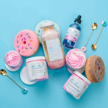 "I DONUT KNOW WHAT I'LL DO WITHOUT YOU" Body Collection | Body Butter| Foaming Soap| Sugar Scrub| Body Oil |Bath Fizz| by AMINNAH