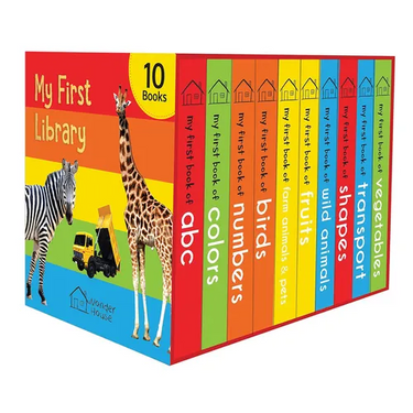 My First Library: Boxset of 10 Board Books for Kids