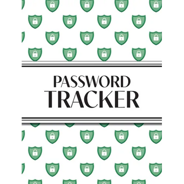 XL Large Print Password Tracker (Lock Shield Green): 8"x10" Hardcover 450+ Alphabetical Password Logbook for Easy Organization; Perfect for Seniors wi