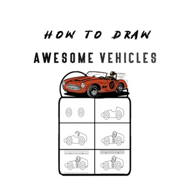 How to Draw Awesome Vehicles: FOR KIDS, How to Draw Cars and Trucks and Other Vehicles, Learn How to Draw for Kids with Step by Step Drawing (
