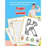 English Swedish Practice Alphabet ABCD letters with Cartoon Pictures: Öva Svenska alfabetet bokstäver med Cartoon Pictures