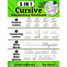 Cursive Handwriting Workbook: 5-in-1 Cursive Handwriting Practice Books Beginning to Master For Kids: Tracing Letters, Connecting Cursive Letters, W
