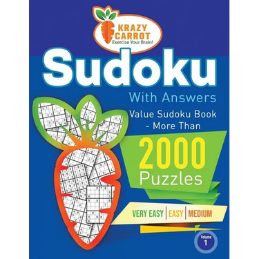 Sudoku With Answers: Value Book - More Than 2000 Puzzles - Very Easy, Easy and Medium - Volume 1