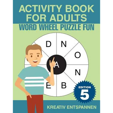 Activity Book for Adults - Word Wheel Puzzle Fun Edition 5