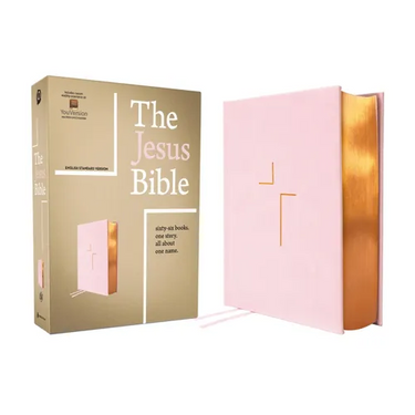 The Jesus Bible, ESV Edition, Leathersoft Over Board, Pink: Sixty-Six Books. One Story. All about One Name.