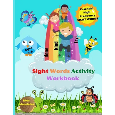 Amazing Sight Words Activity Book for Kids: Fun Activity Book to Trace, Find, Learn the High-Frequency Sight Words Kids Coloring Mandalas