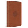 ESV Large Print Thinline Bible (Trutone, English Saddle, Emblem Design)
