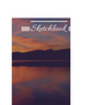 Personalized Sketchbook, Sunset, Lake, 120 Pages, (8.5x11)