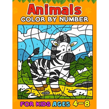 Animals Color by Number Books For Kids Ages 4-8
