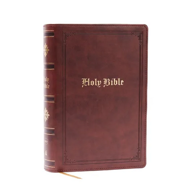 NKJV Bible: Personal Size Giant Print, Brown Leathersoft, Holy Bible, Red Letter, Comfort Print: New King James Version