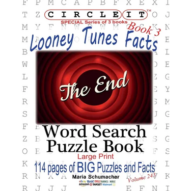 Circle It, Looney Tunes Facts, Book 3, Word Search, Puzzle Book