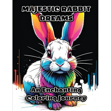 Majestic Rabbit Dreams: An Enchanting Coloring Journey