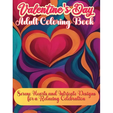 Valentine's Day Adult Book: Serene Hearts and Intricate Designs for a Relaxing Celebration