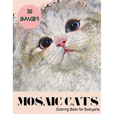 Mosaic Cats: Coloring Book for Everyone