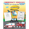 Emergency Vehicles Activity and Coloring Book for kids Ages 5 and up: Over 20 Fun Designs For Boys And Girls - Educational Worksheets