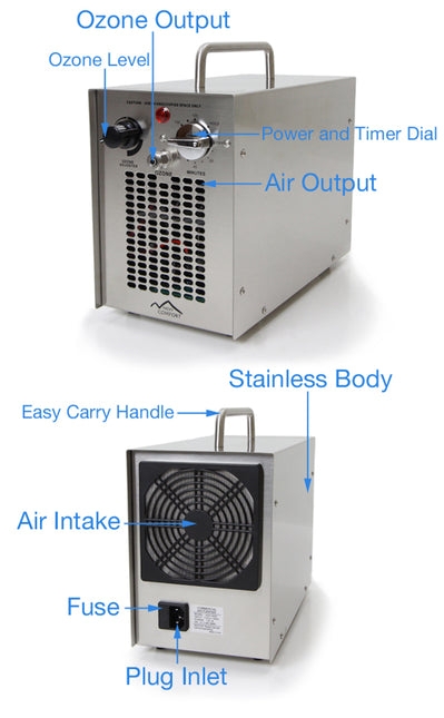 New Comfort Dual Action Stainless Steel Ozone Generating Air & water Purifier by Prolux by Prolux Cleaners