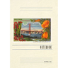Vintage Lined Notebook Greetings from California with Golden Gate Bridge and Poppies