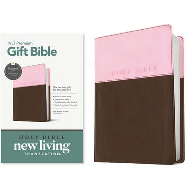 Premium Gift Bible Nlt, Filament Enabled, Tutone (Leatherlike, Pink/Dark Brown, Red Letter)