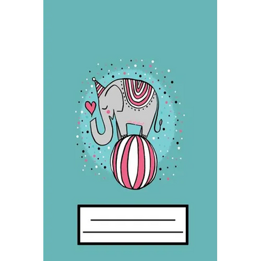 Cute Elephant: Cute Blue Elephant Composition Notebook