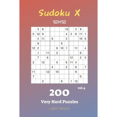 Sudoku X 12x12 - 200 Very Hard Puzzles vol.4
