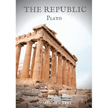 The Republic: a Socratic dialogue, written by Plato around 375 BC, concerning justice, the order and character of the just city-state, and the just ma
