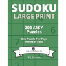 Sudoku Large Print: 200 Easy Puzzles