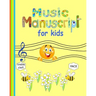 Music Manuscript: Great for kids 8 large staves per page 46 pages