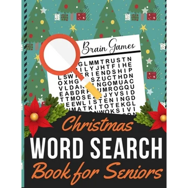 Christmas Word Search Book for Seniors: Holiday themed word search puzzle book Puzzle Gift for Word Puzzle Lover Brain Exercise Game