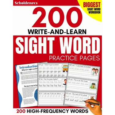 200 Write-and-Learn Sight Word Practice Pages: Learn the Top 200 High-Frequency Words Essential to Reading and Writing Success (Sight Word Books)