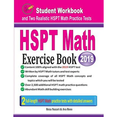 HSPT Math Exercise Book: Student Workbook and Two Realistic HSPT Math Tests