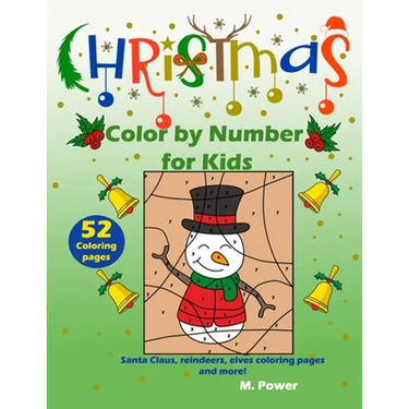 Christmas Color by Number for kids: Santa Claus, reindeers, elves coloring pages and more!