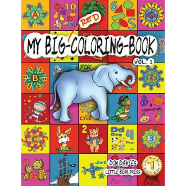 My Big Red Coloring Book Vol. 1: Over 100 Big Pages of Family Activity! Coloring, ABCs, 123s, Characters, Puzzles, Mazes, Shapes, Letters + Numbers fo