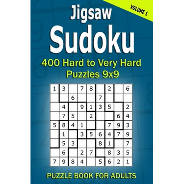 Jigsaw Sudoku Puzzle Book for Adults: 400 Hard to Very Hard Puzzles 9x9 (Volume1)