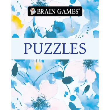 Brain Games - Take-Along - Puzzles (Watercolor Floral Design)