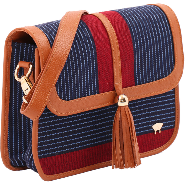 Tola Maiden Shoulder Bag - Red & Blue by Olori