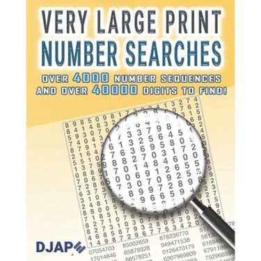 Very Large Print Number Searches: Over 4000 number sequences and over 40000 digits to find!