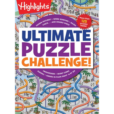 Ultimate Puzzle Challenge!: 125+ Brain Games for Kids, Mazes, Brain Teasers, Word Searches, Crossword Puzzles, Sudoku, Logic Puzzles and More, Kids Ac