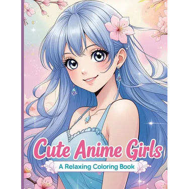 Cute Anime Girls: 40 Fun & Beautiful Pages of Cute Anime Girls for Relaxation and Creativity