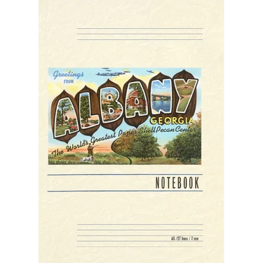 Vintage Lined Notebook Greetings from Albany