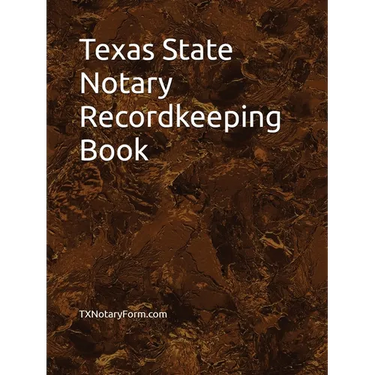 Texas State Notary Recordkeeping Book