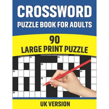 Crossword Puzzle Book For Adults: UK Version Large Print Quick Daily Cross Word Activity Books With Solution For Adults And Seniors Mums And Dad 90 Pu
