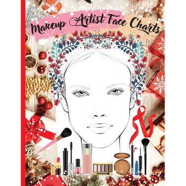 Makeup Artist Face Charts: Practice Workbook with Face Templates for Makeup Design, Sketching, and Color Planning - 100 Pages with Open and Closed Eye