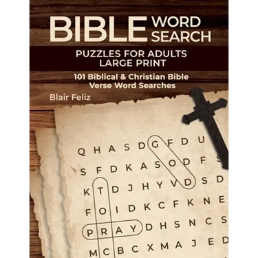 Bible Word Search Puzzles for Adults Large Print: 101 Biblical & Christian Bible Verse Word Searches