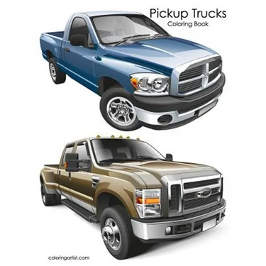 Pickup Trucks Coloring Book